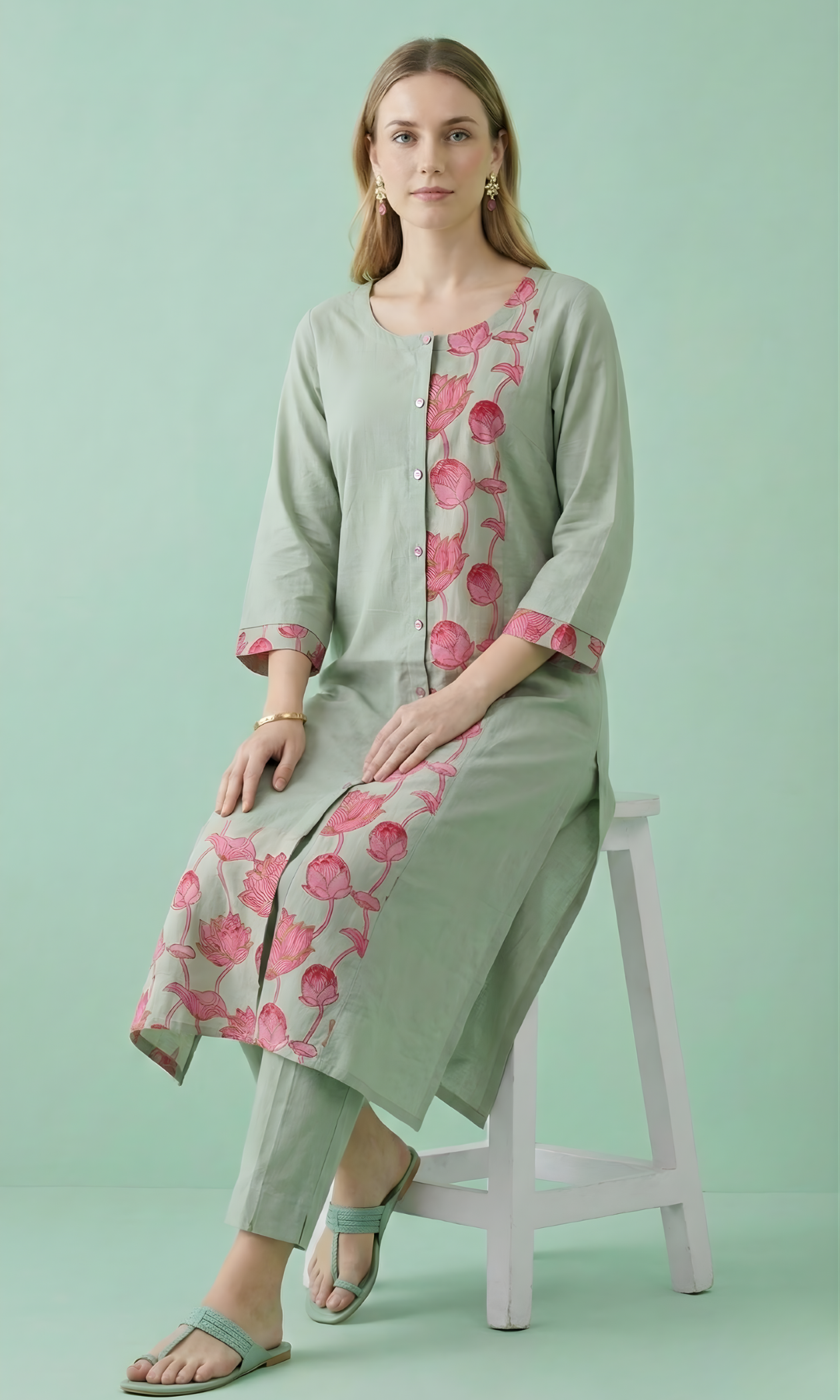 Neelufer Creation women cotton kurta set bulk