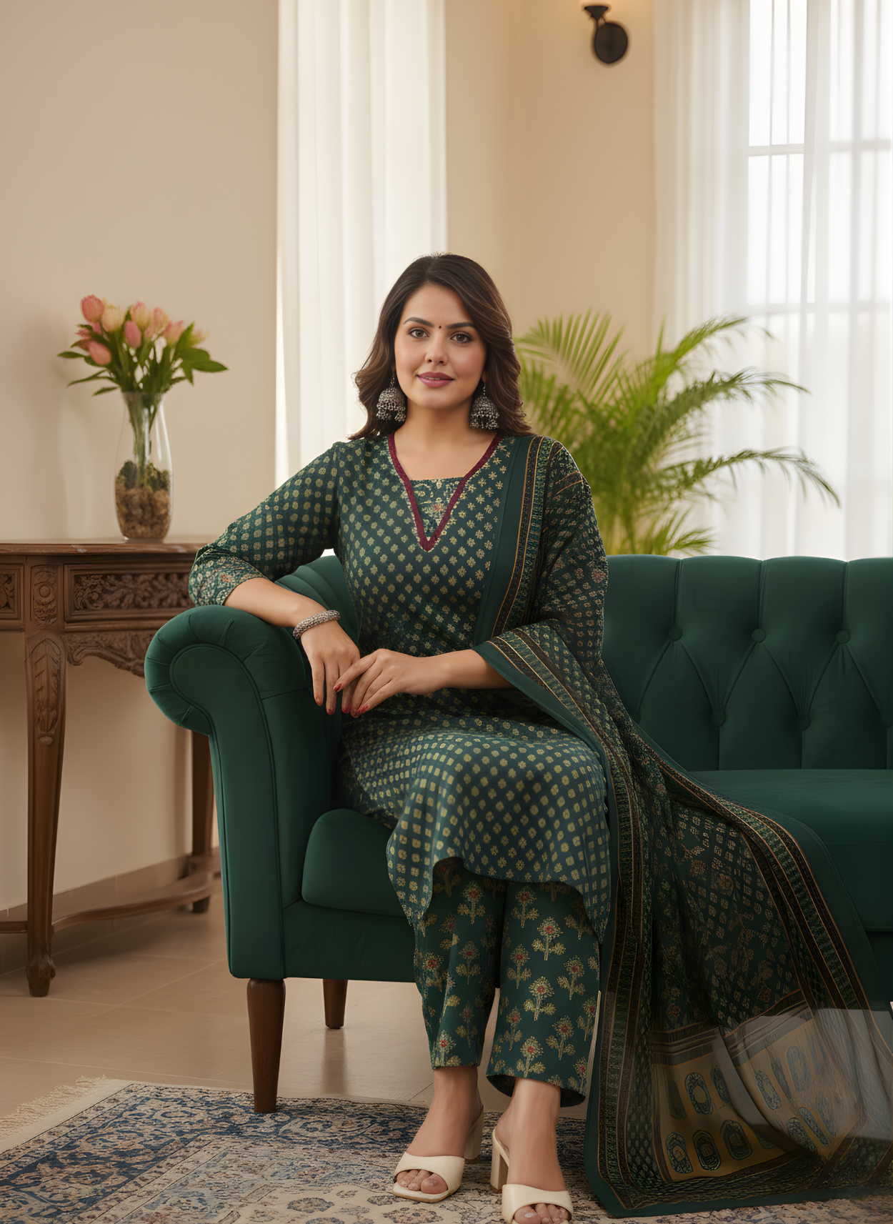 Neelufer Creation ethnic cotton dupatta set wholesale