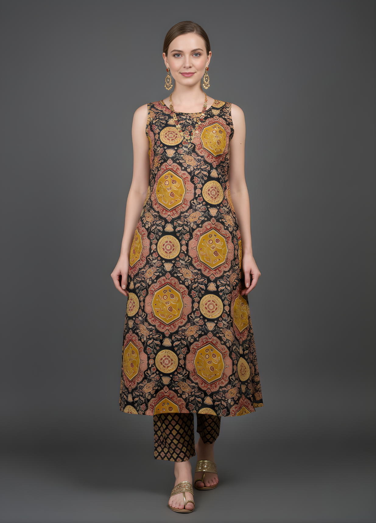 Neelufer Creation Ajrakh cotton kurta set wholesale