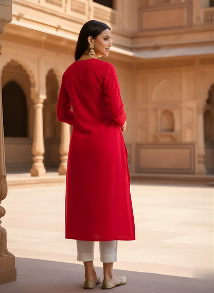 Neelufer Creation red kurti for retailers