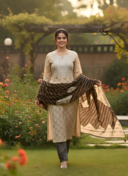 Wholesale Women Ethnic Wear Rayon Dupatta Set