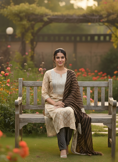 Elegant Printed Rayon Dupatta Set Women Wear