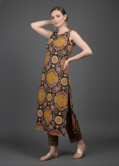 Women ethnic Ajrakh kurta set bulk supply