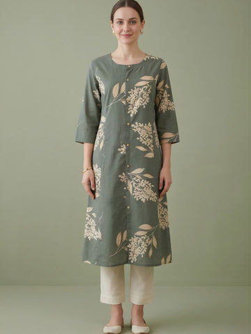 Green Printed Pure Cotton Kurti Wholesale Women Wear Manufacturer India