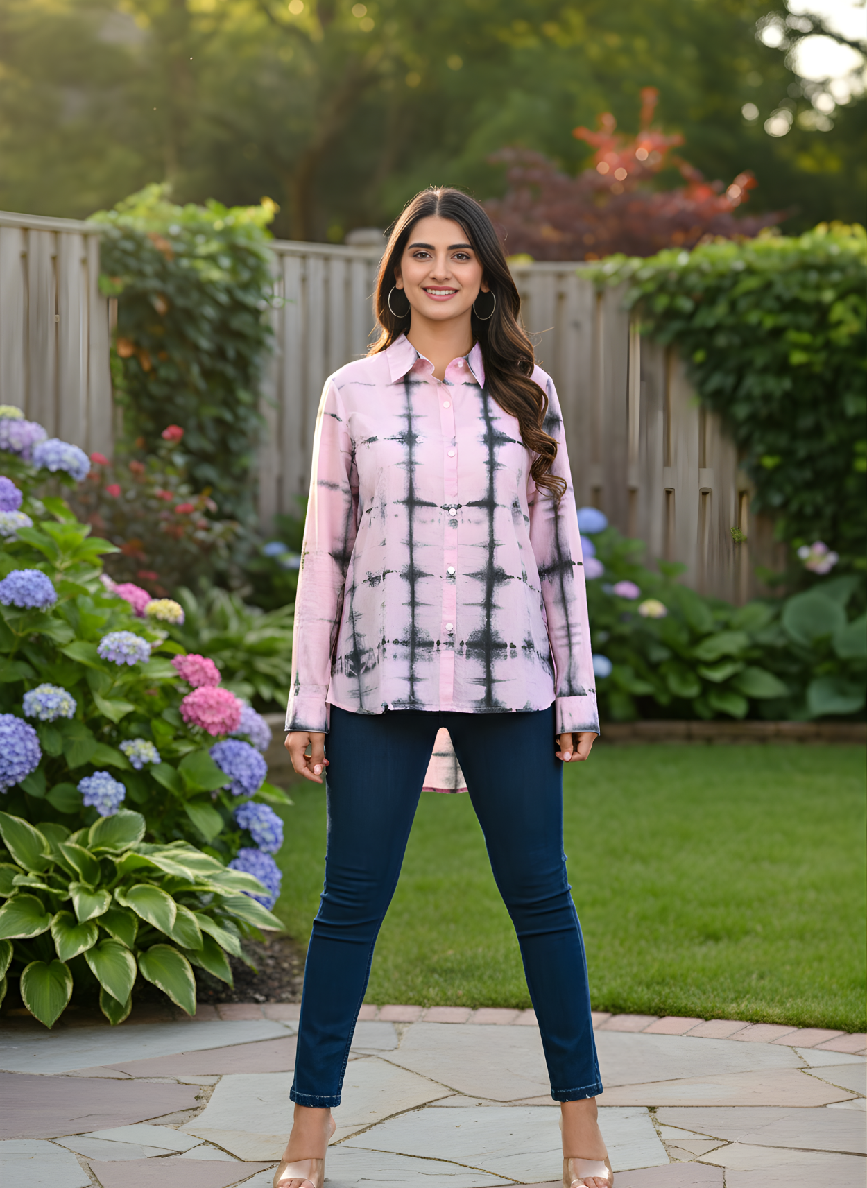 Neelufer Creation women cotton mal tie dye shirt wholesale