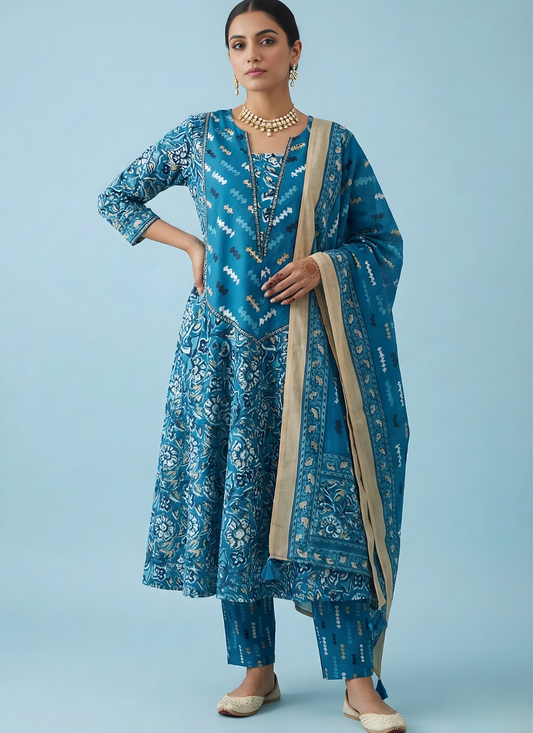 Women wear cotton dupatta set manufacturer