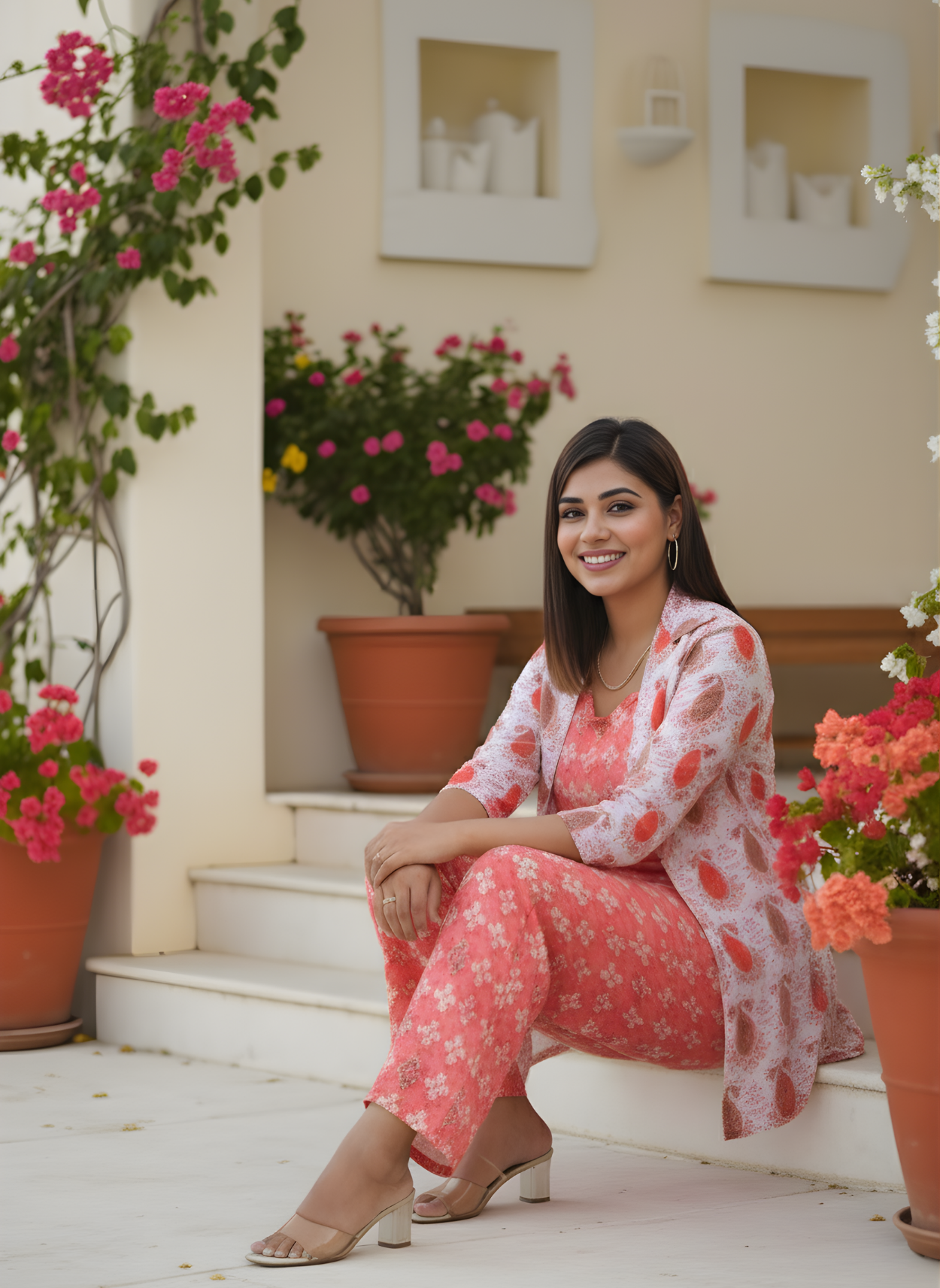 Pure Modal Chanderi Floral Cord Set with Jacket – Women Wear Wholesale