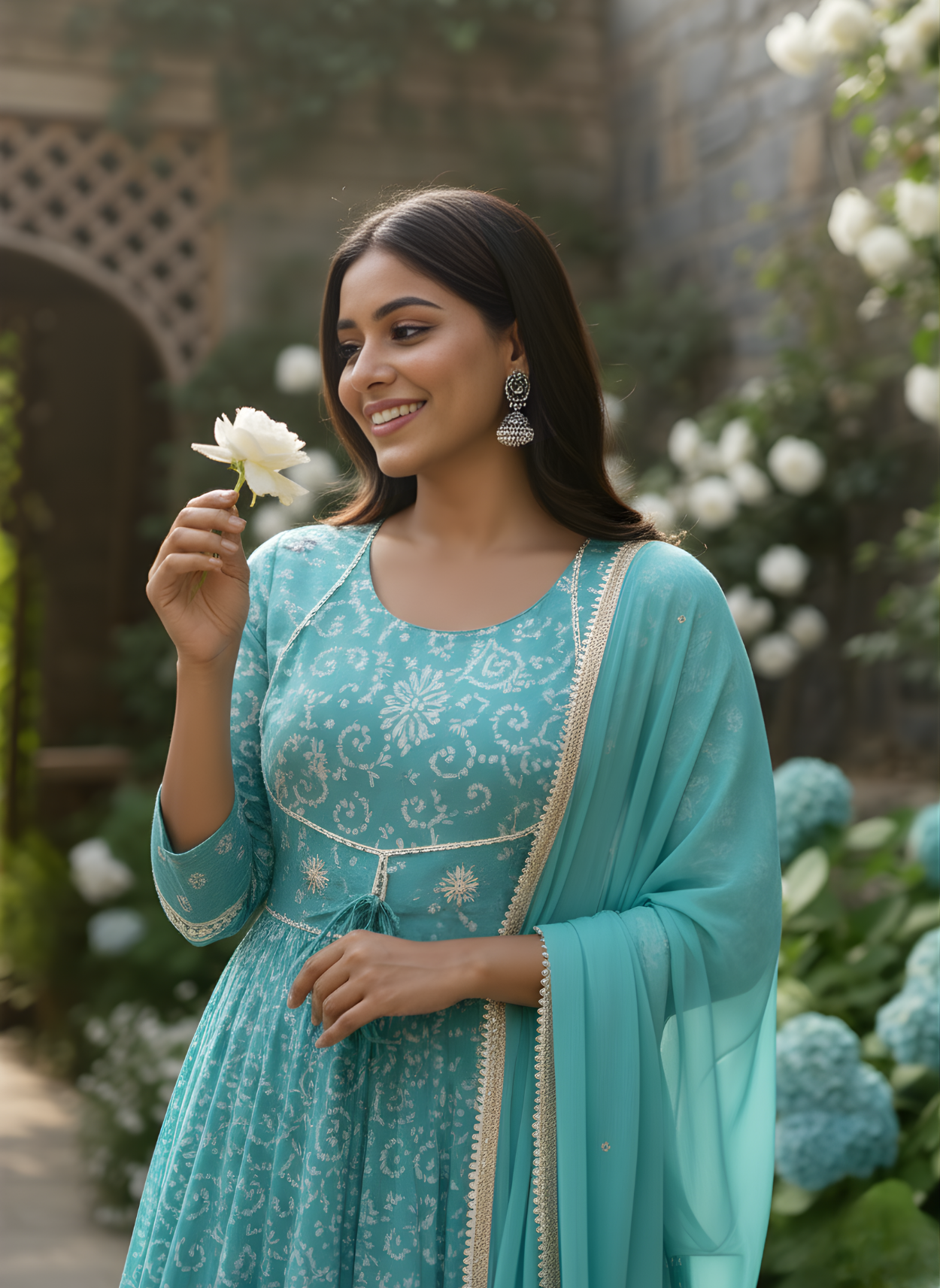 Wholesale Women Ethnic Wear Modal Chanderi Long Dress