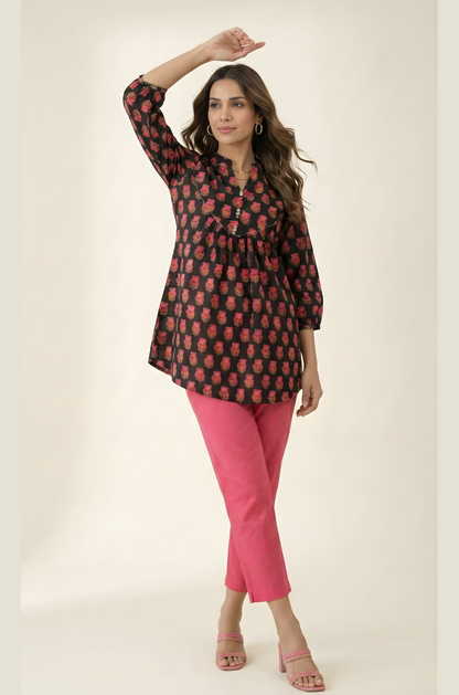 Kashvi Noir Jaipuri Cotton Top – Women Wear Wholesale