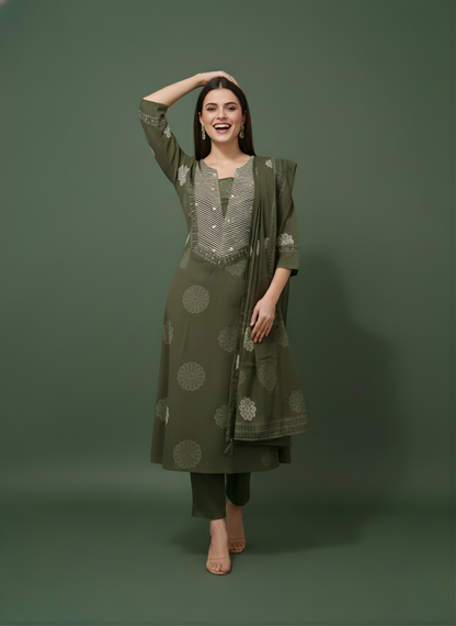 Boutique cotton dupatta set Neelufer Creation