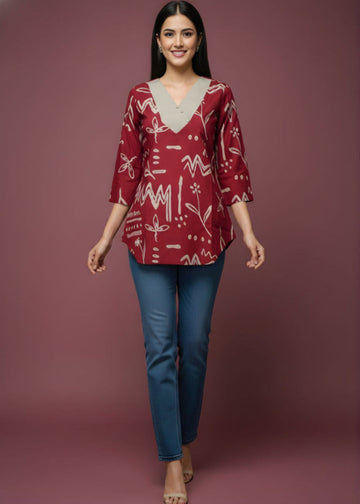 Pure Cotton Printed Top – Wholesale Women Wear by Neelufer Creation