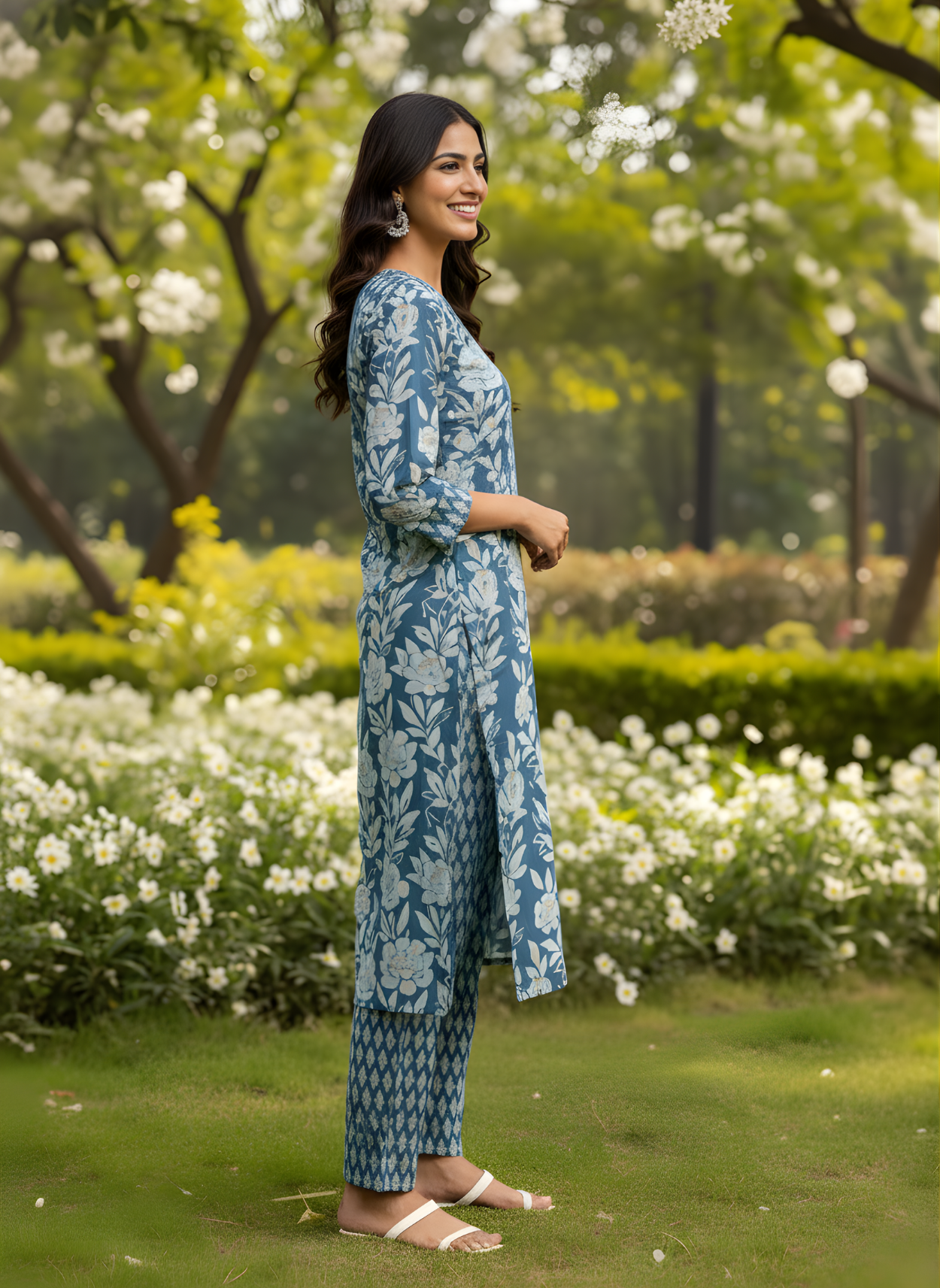 Floral kurta set for boutique resale