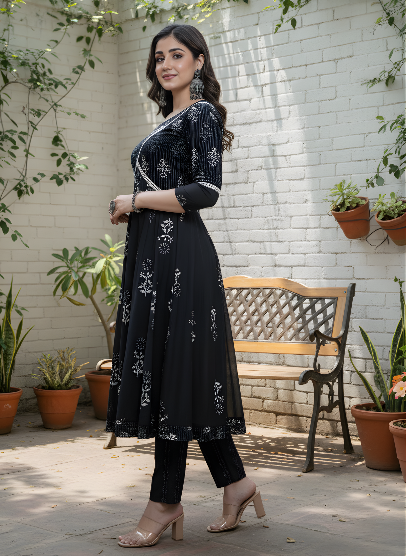 Neelufer Creation mul chanderi kurta set wholesale India