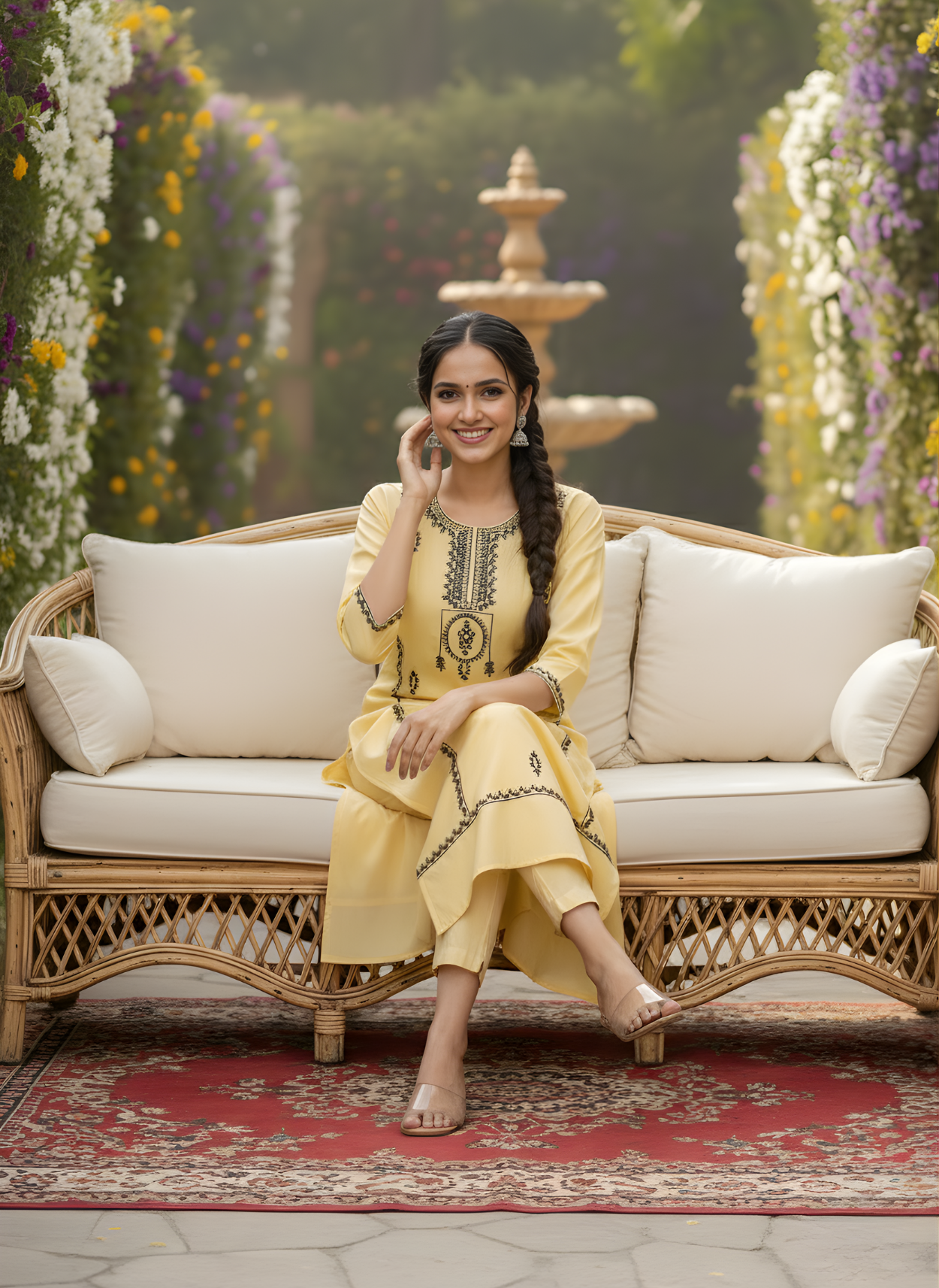 Summer flex cotton kurta pant set women