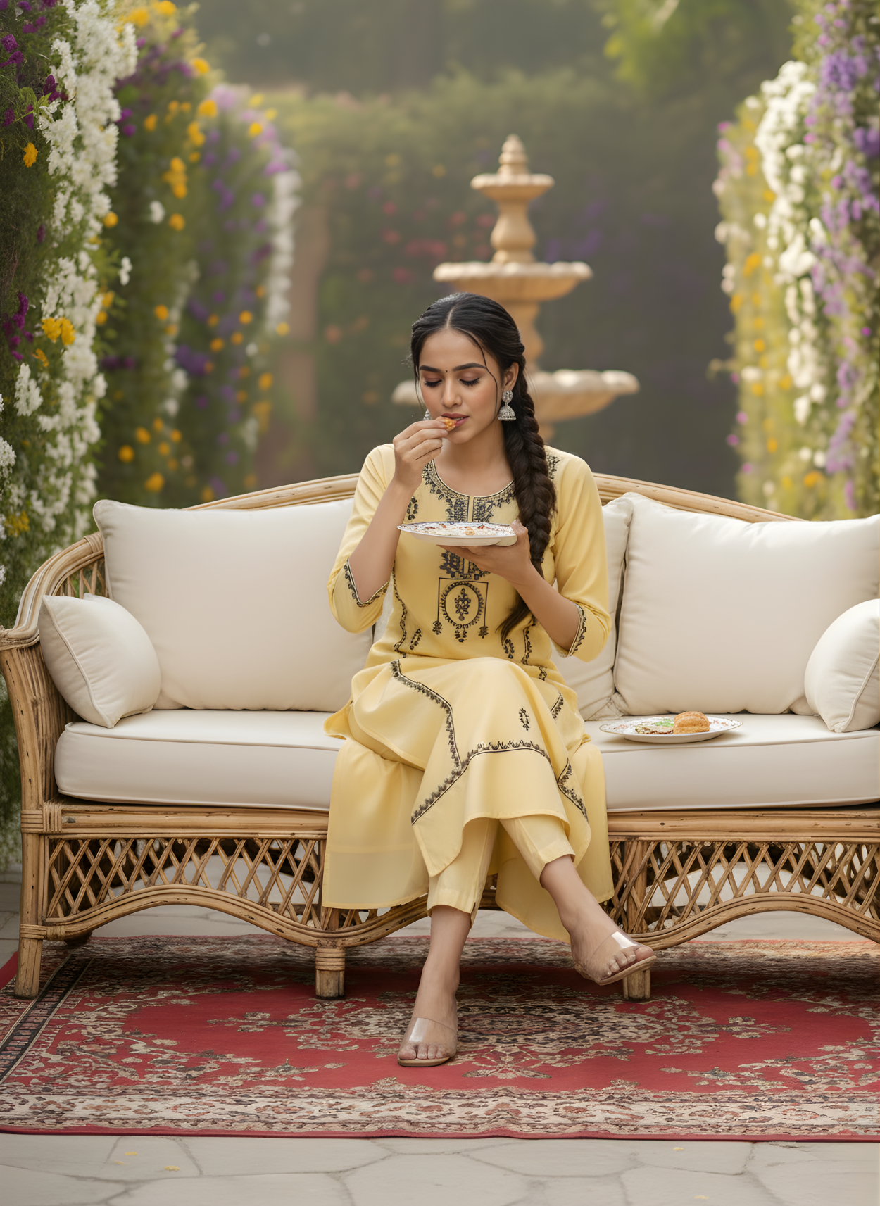 Straight fit cotton kurta set wholesale