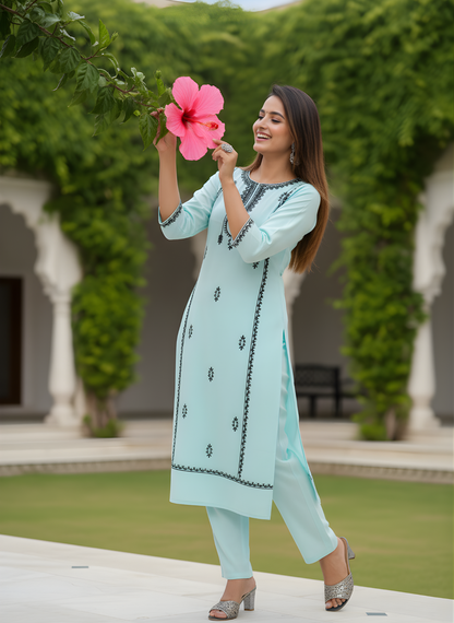 Summer flex cotton kurta set women