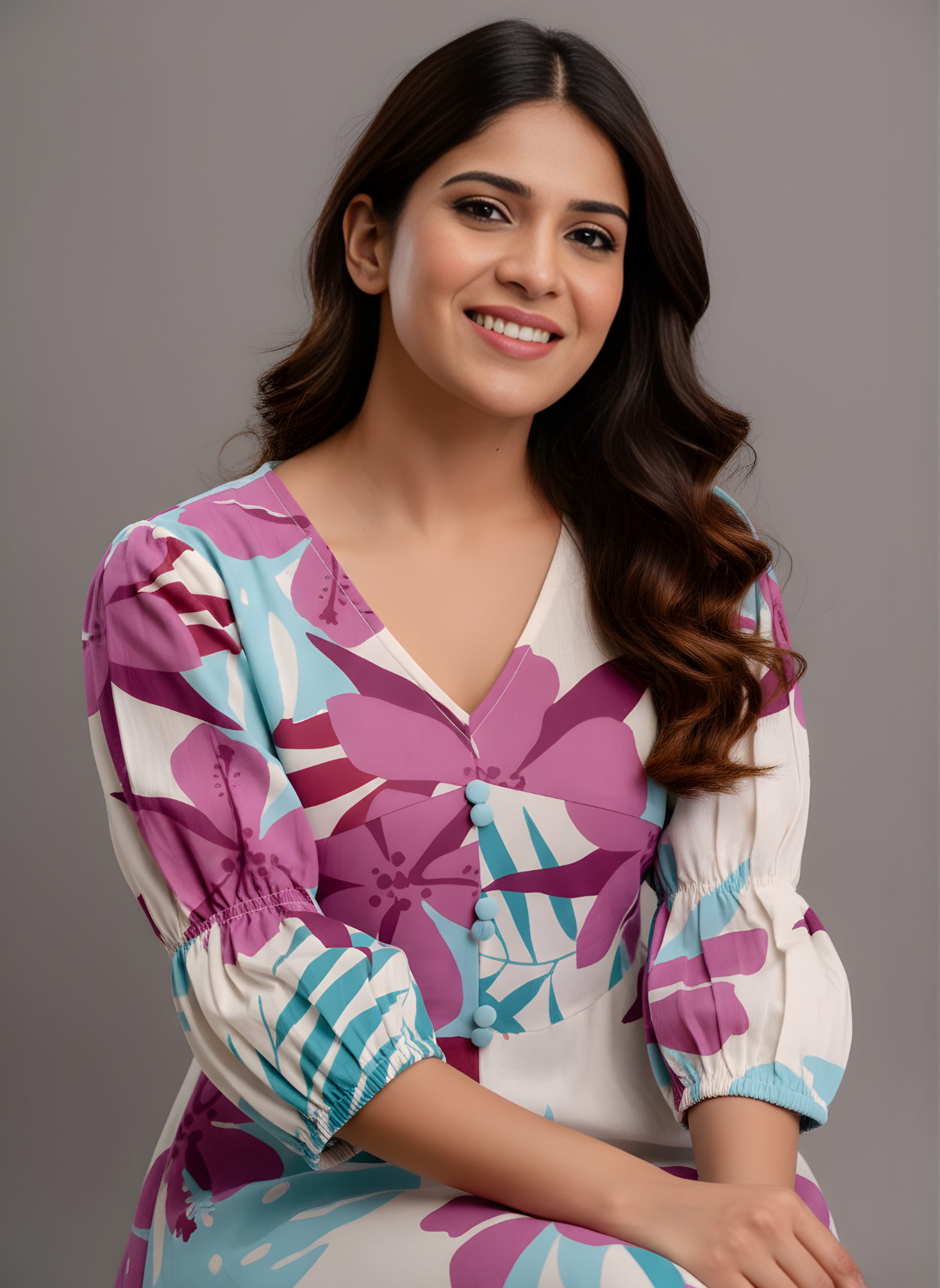 Contemporary Floral Pure Cotton Dress for Women | Direct Manufacturer Supply – Neelufer Creation