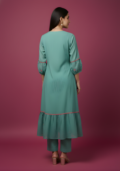 Mul chanderi kurta set for retailers and bulk buyers
