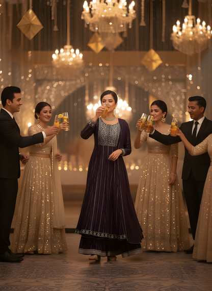 Ladies modal chanderi sharara set for boutiques