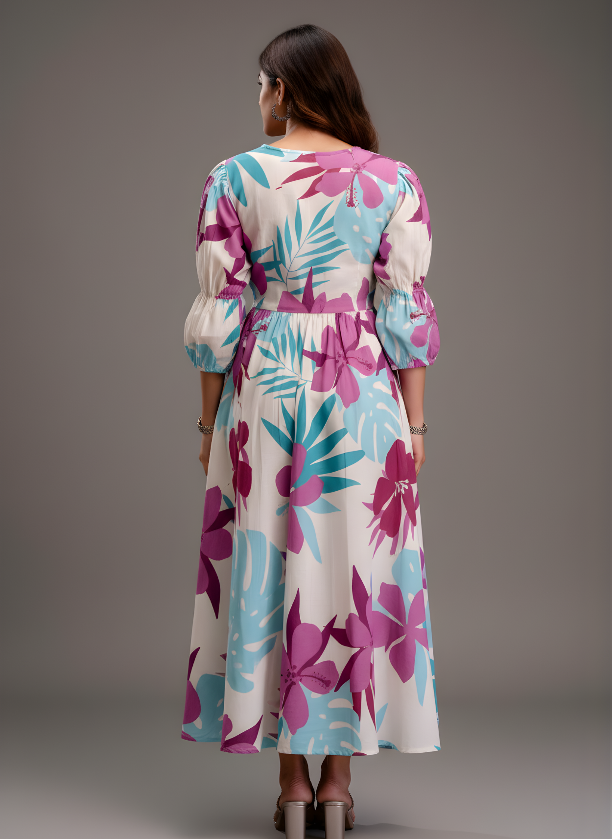 Contemporary Floral Pure Cotton Dress for Women | Direct Manufacturer Supply – Neelufer Creation