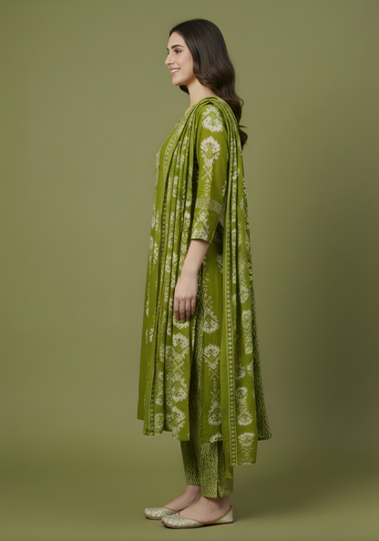  women’s pure cotton dupatta set look