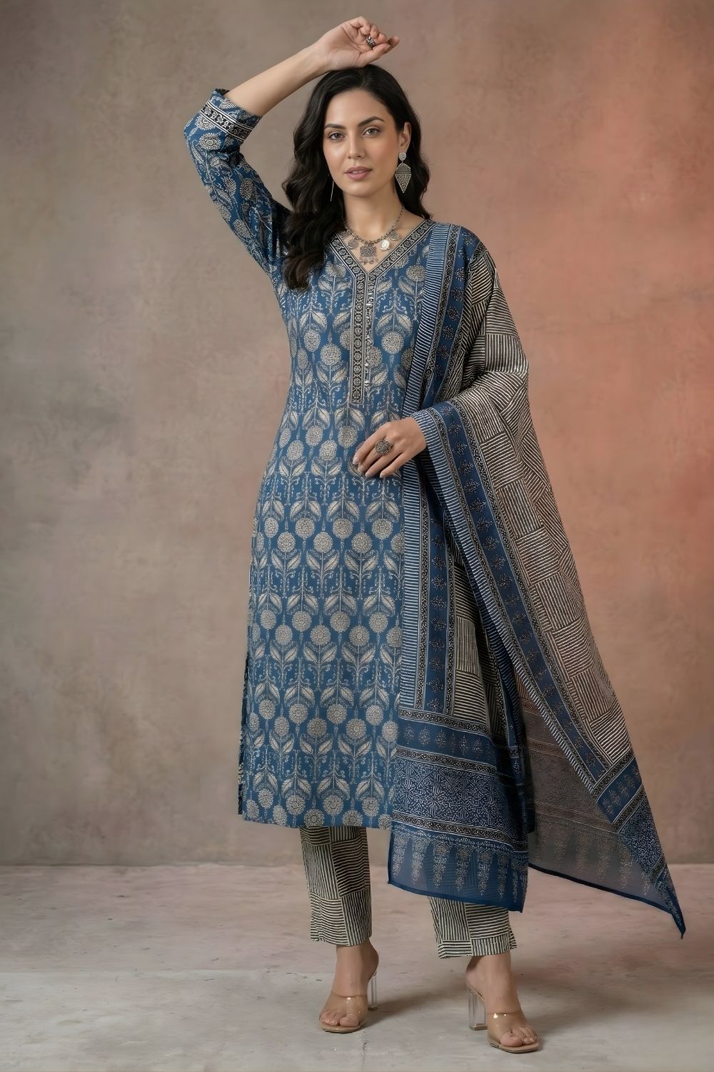 women wear wholesale manufacturer India printed cotton kurti dupatta