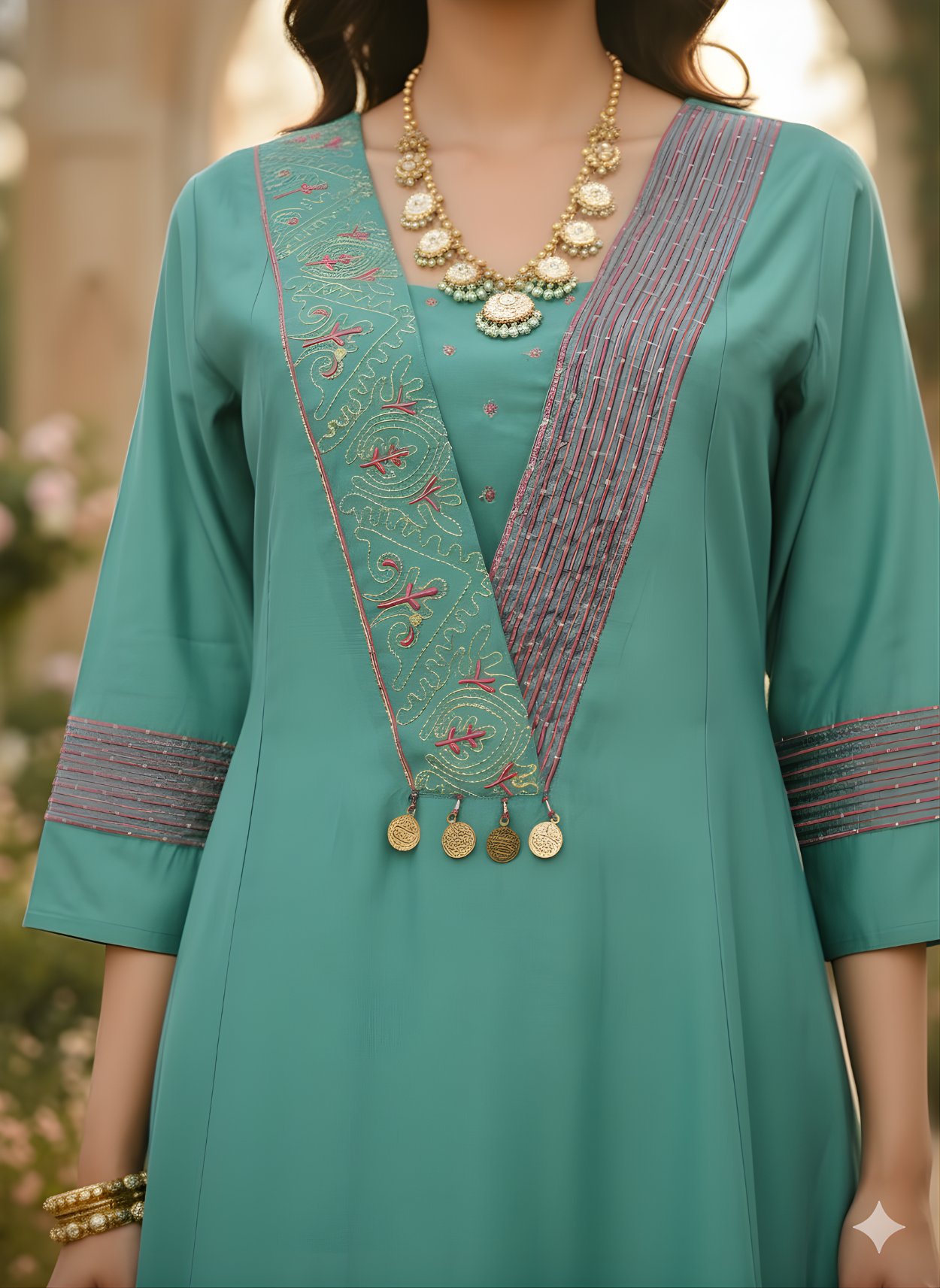 Neelufer Creation women Mul Chanderi kurti set wholesale