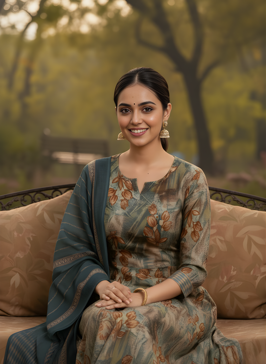 Modal chanderi dupatta set wholesale by Neelufer Creation