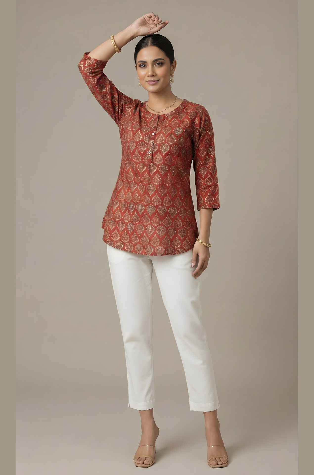 Jaipuri print cotton top for retailers