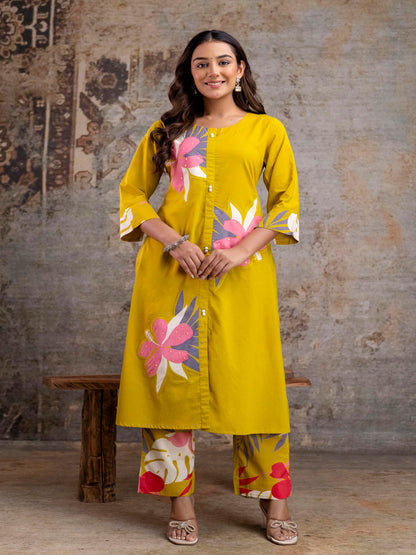 Wholesale cotton kurti supplier premium floral cotton kurta set