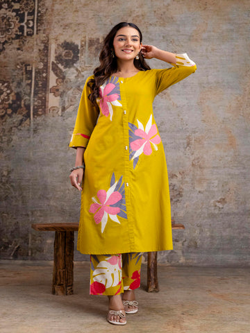Women wear wholesale manufacturer India floral cotton kurta set