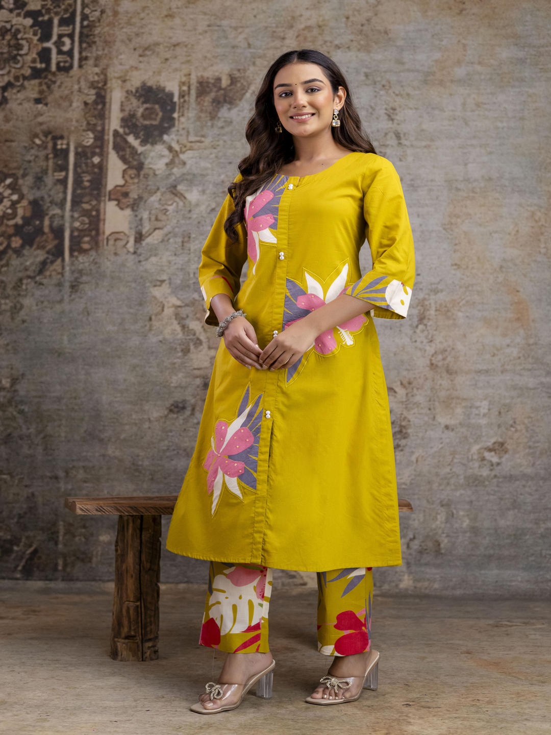 Indian ethnic wear manufacturer floral cotton kurta collection