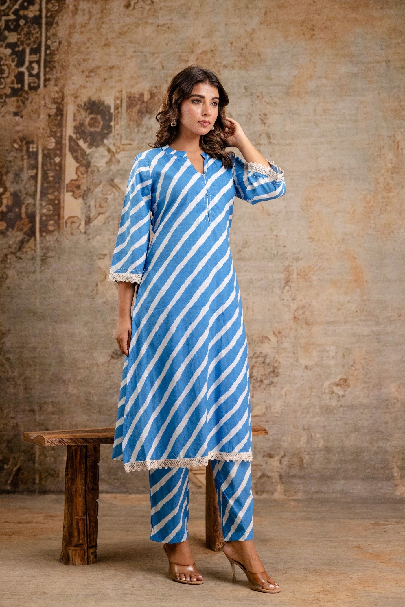 Light and breathable cotton kurta set