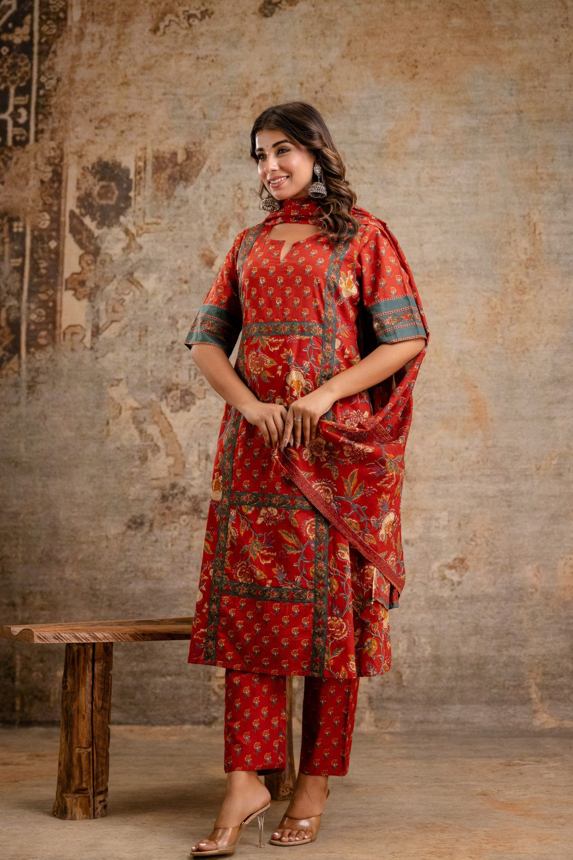 Eco friendly cotton dupatta set Neelufer Creation