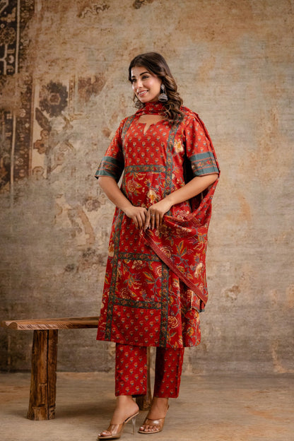 Eco friendly cotton dupatta set Neelufer Creation