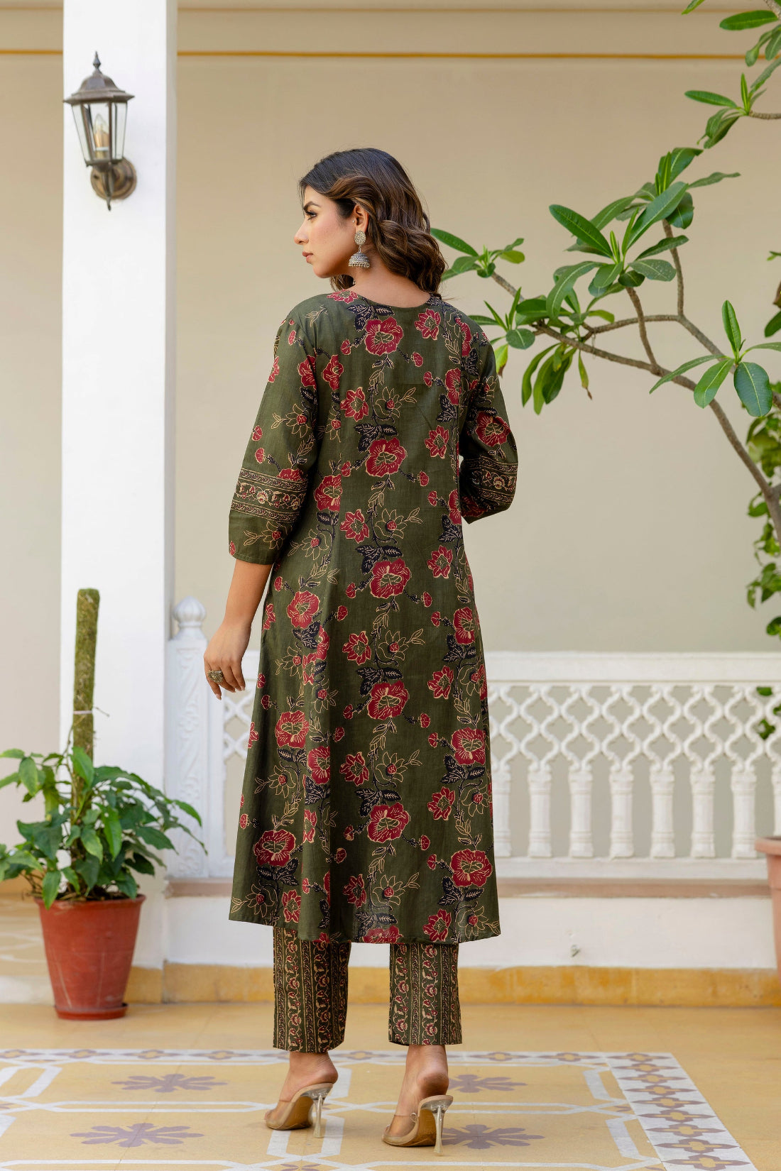 Printed pure cotton kurta dupatta set bulk supply