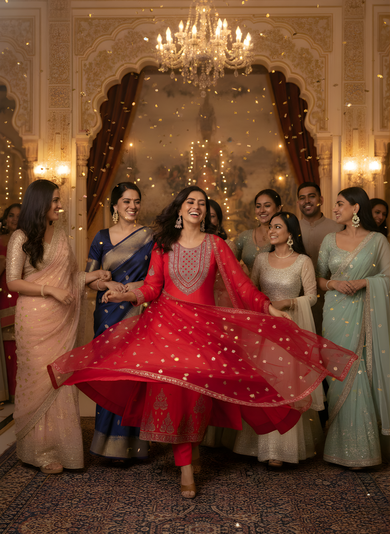 Red pure cotton kurta dupatta set bulk supply