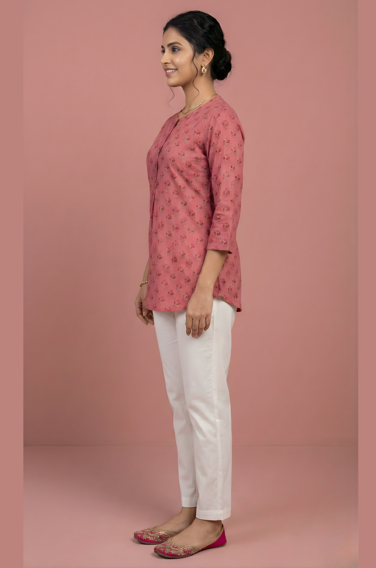 Aarvi Rosebud Jaipuri Cotton Top – Wholesale Women Wear