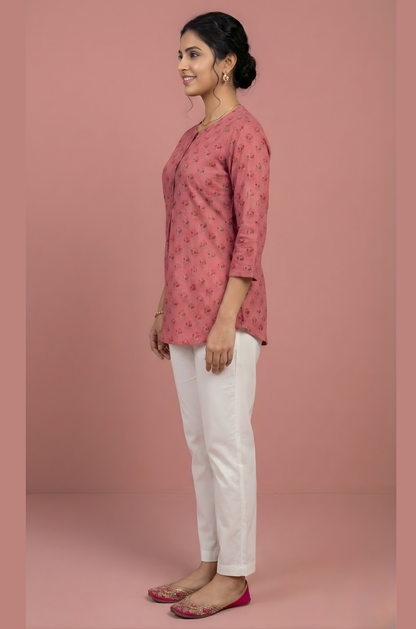 Aarvi Rosebud Jaipuri Cotton Top – Wholesale Women Wear