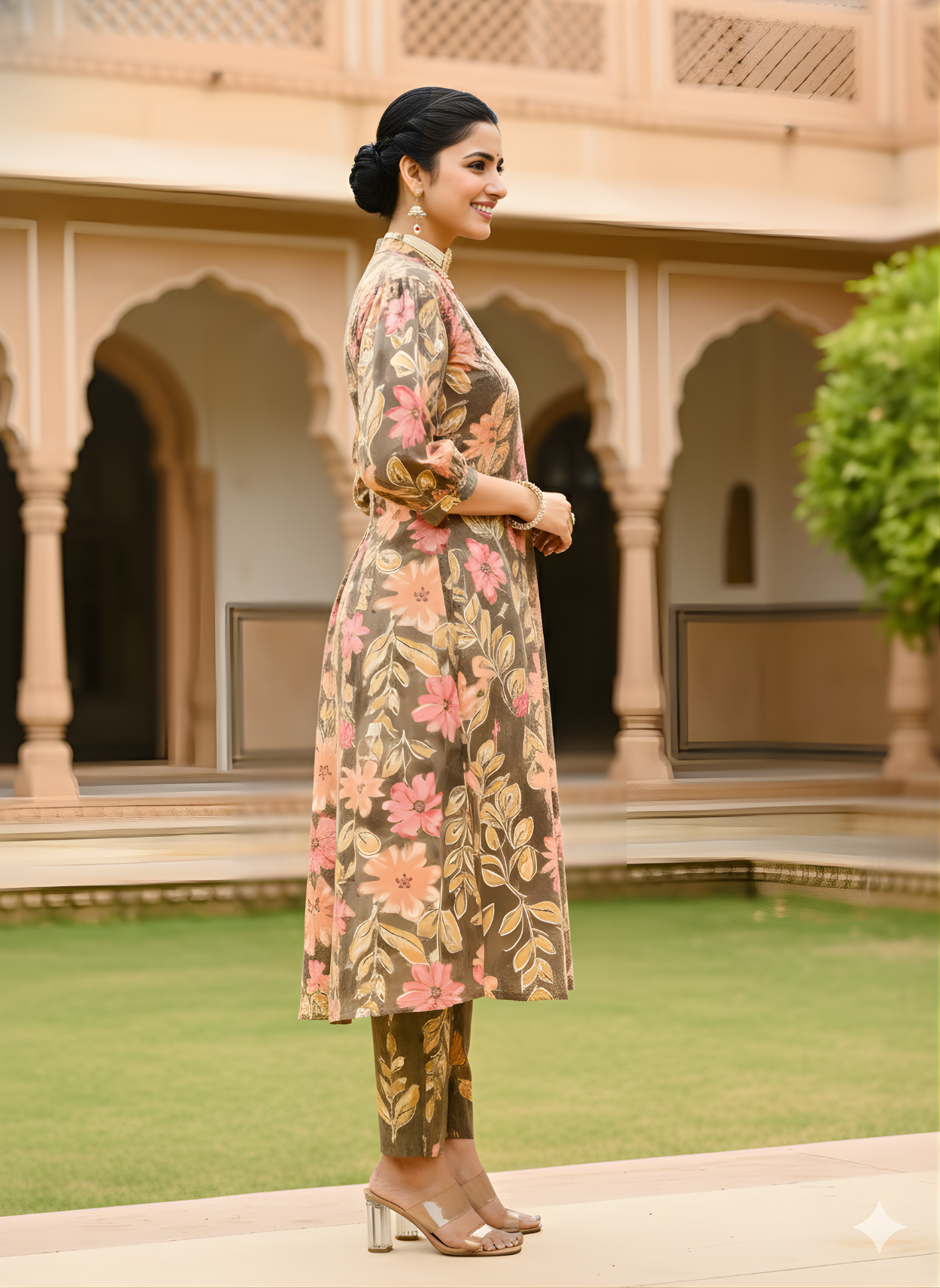 Ladies floral cotton kurta set daily wear