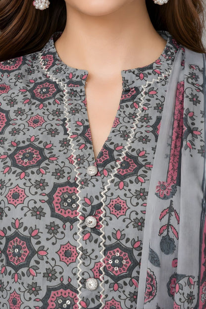 wholesale garment manufacturer Rajasthan grey kurta pant dupatta set