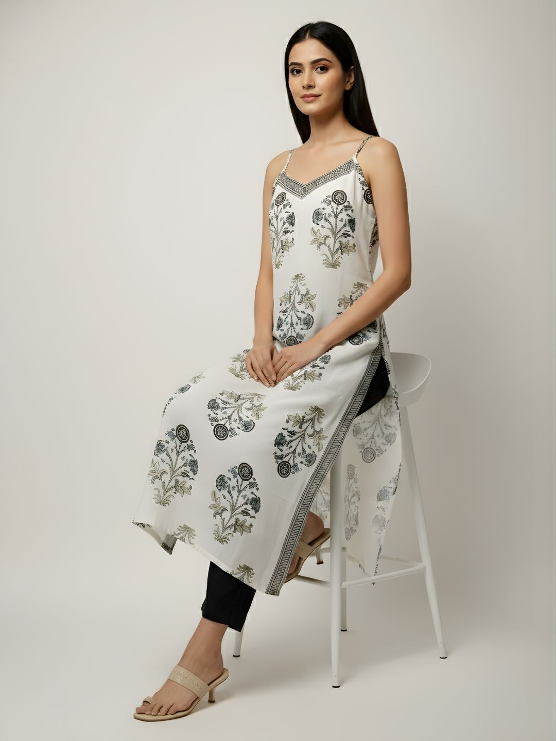 Pure Cotton Printed Sleeveless Kurti – Wholesale Women Wear by Neelufer Creation