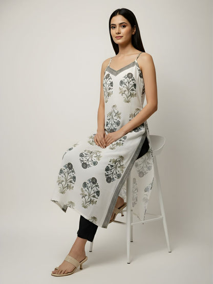 Pure Cotton Printed Sleeveless Kurti – Wholesale Women Wear by Neelufer Creation