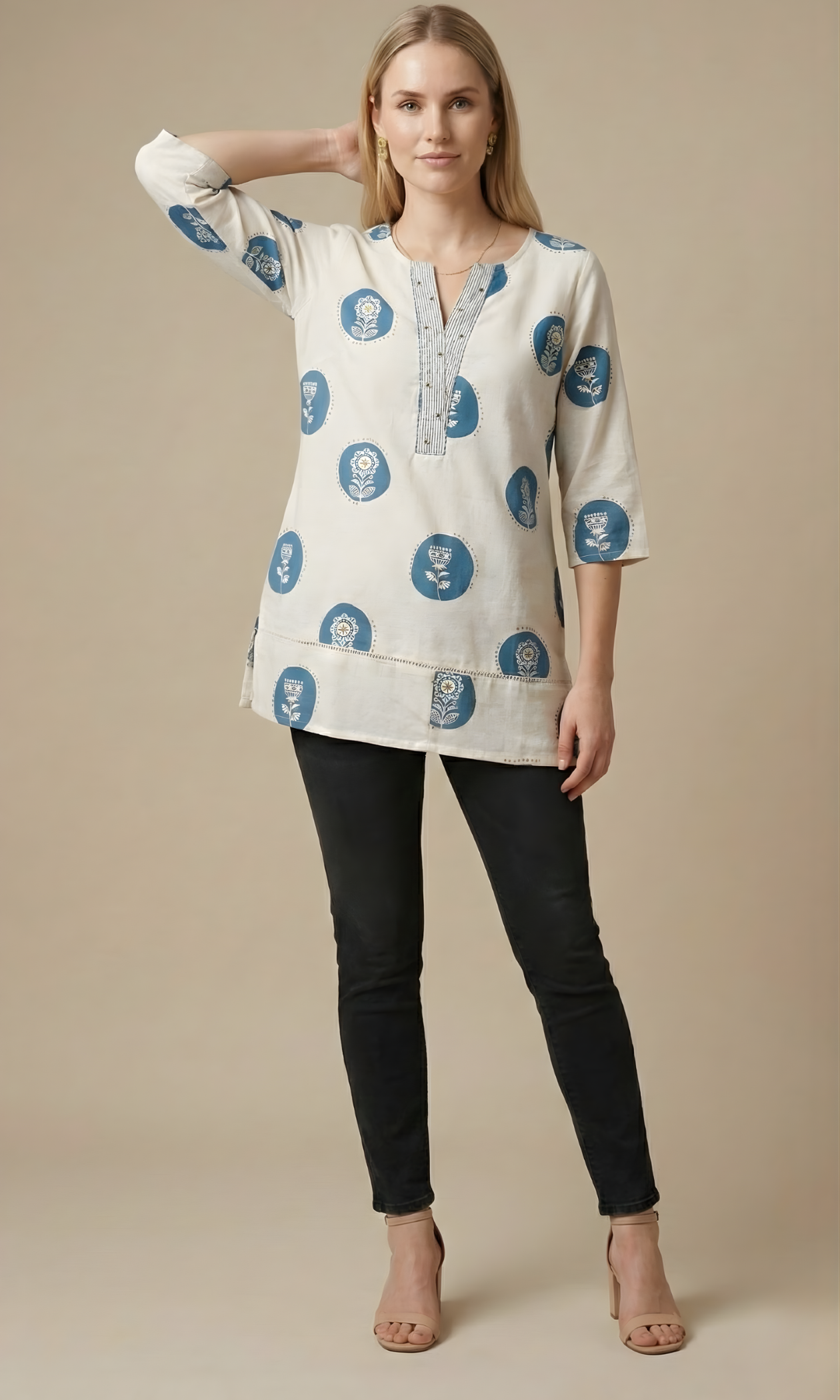 Women Jaipuri cotton top Neelufer Creation