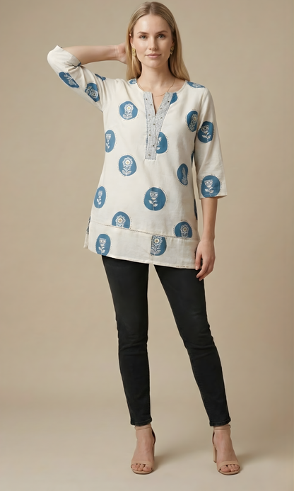 Women Jaipuri cotton top Neelufer Creation