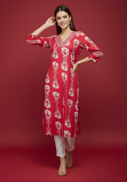 Neelufer Creation long cotton kurti for women