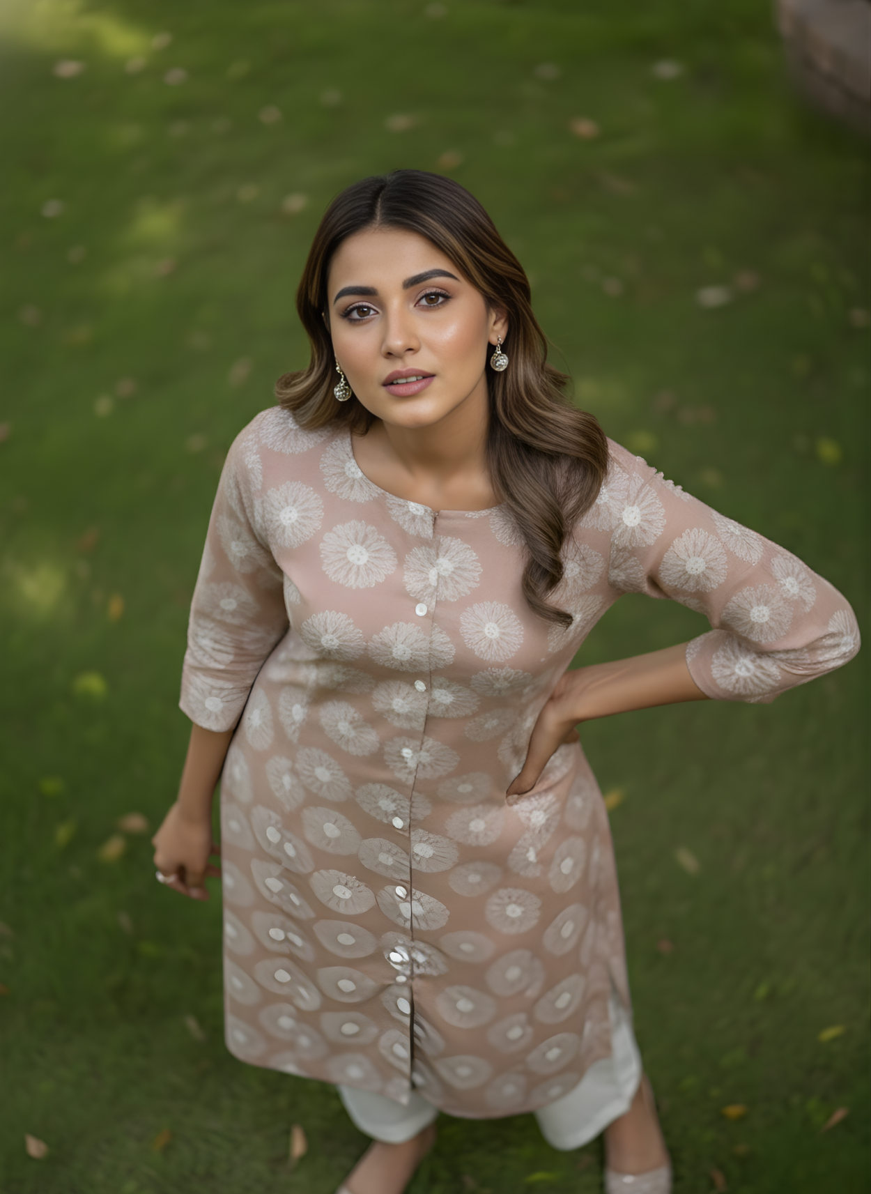 Beige ethnic kurti for retailers