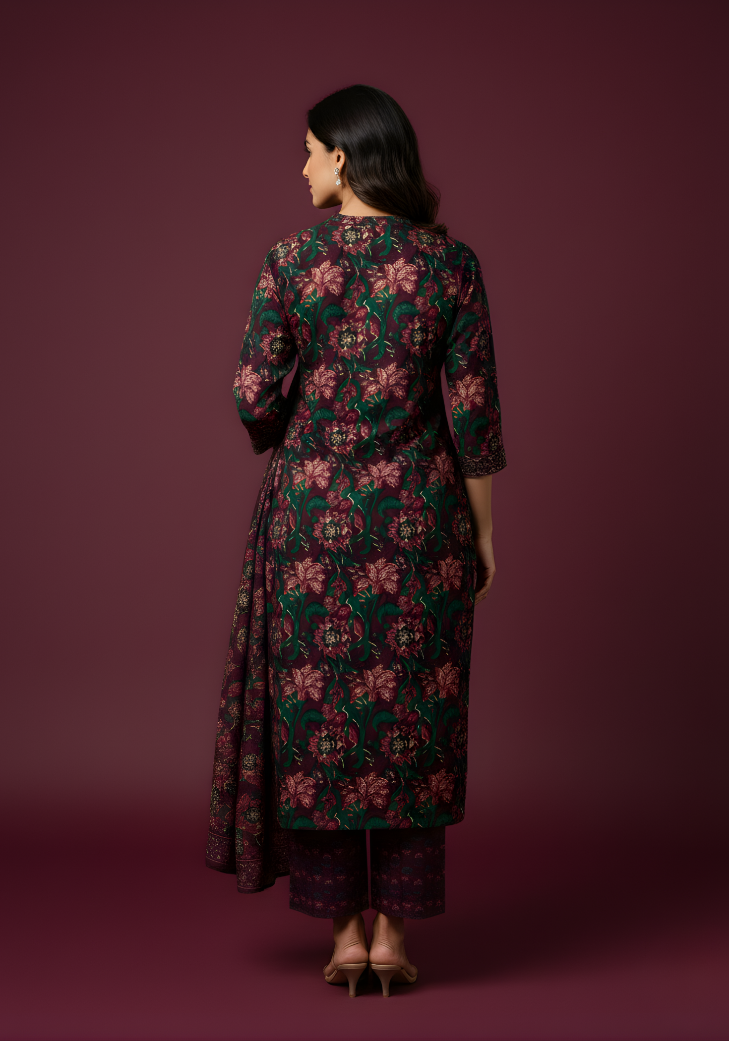 Ladies cotton dupatta set festive collection