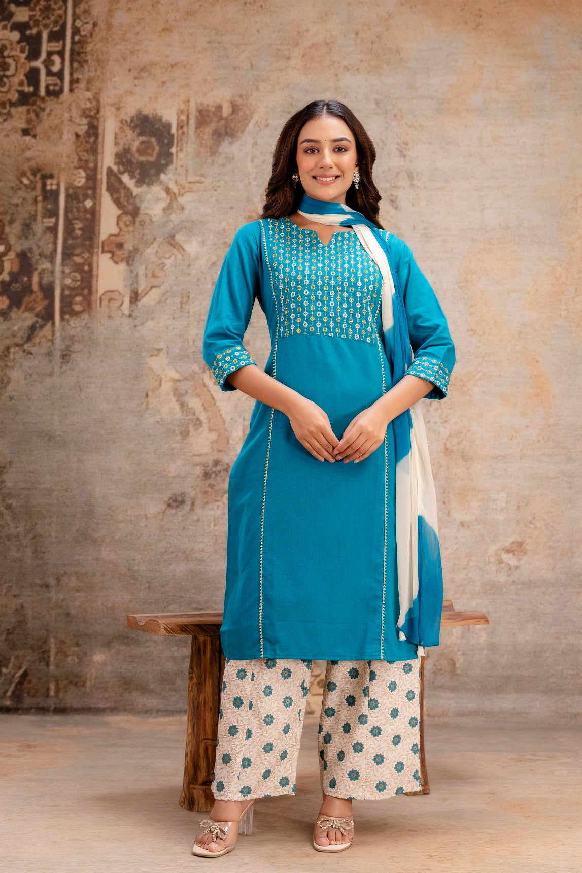 Eco friendly cotton dupatta set for boutiques