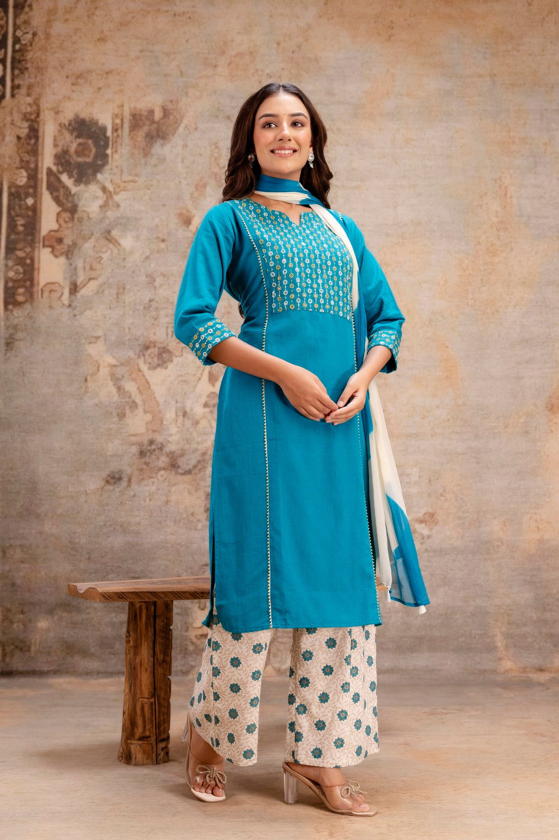 Indian ethnic dupatta set cotton bulk order